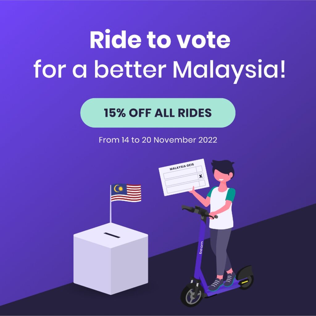 Ride to Vote For a Better Malaysia With Beam Election Week Promos