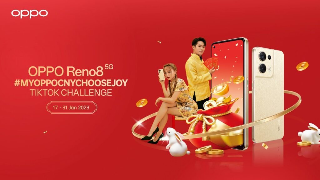 Win Up to RM8,888 Worth of Prizes with the OPPO CNY Choose Joy TikTok Challenge