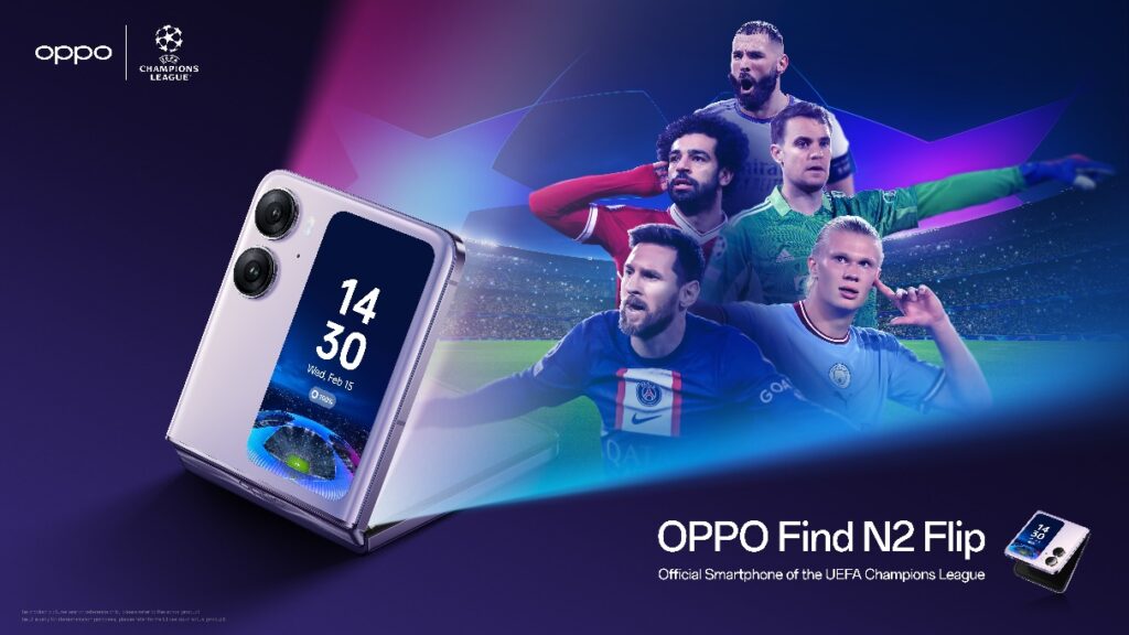 OPPO Globally Launched Its New Find N2 Flip, Official Smartphone of the UEFA Champions League