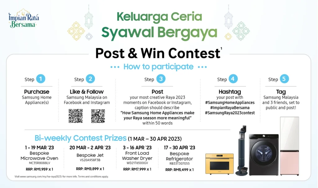Join Samsung’s Impian Raya Bersama Social Media Contest to Win Exclusive Home Appliances
