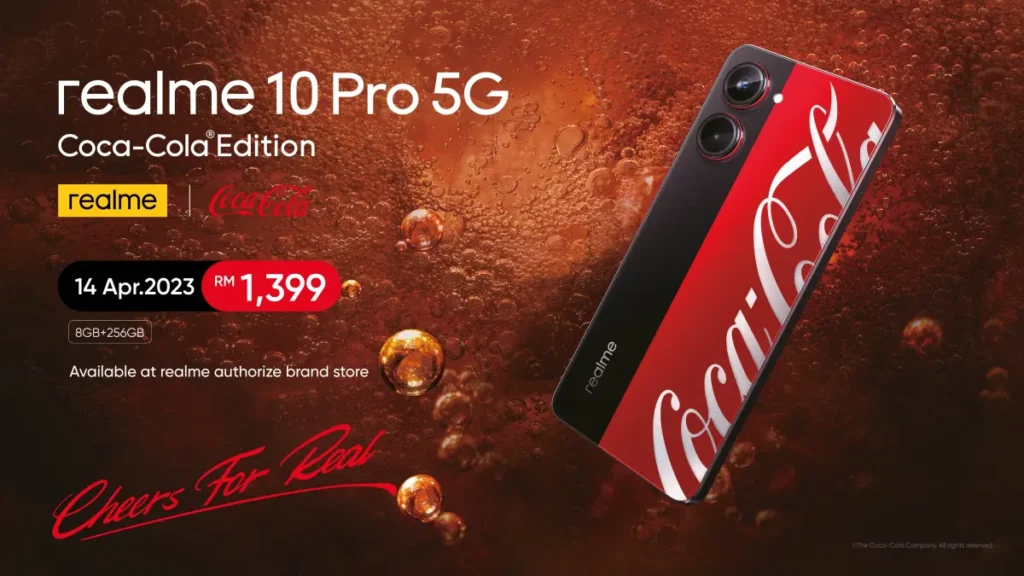 World Limited realme 10 Pro Coca-Cola Edition Start Selling on 12th April 2023 in Malaysia