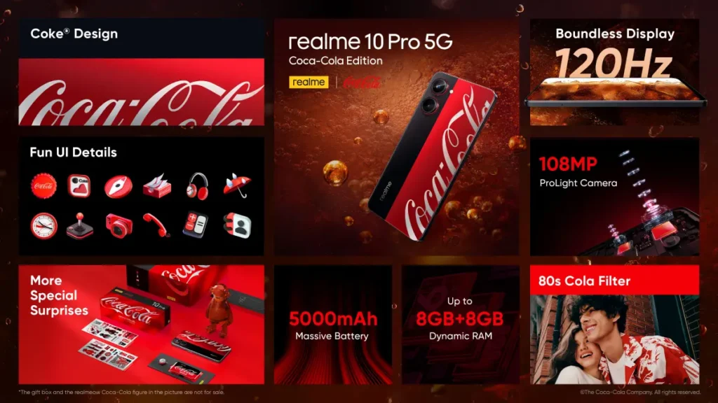 World Limited realme 10 Pro Coca-Cola Edition Start Selling on 12th April 2023 in Malaysia