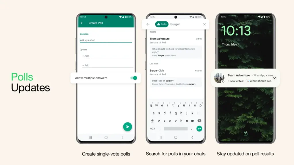 WhatsApp Rolls Out New Poll Features and Captions for Documents