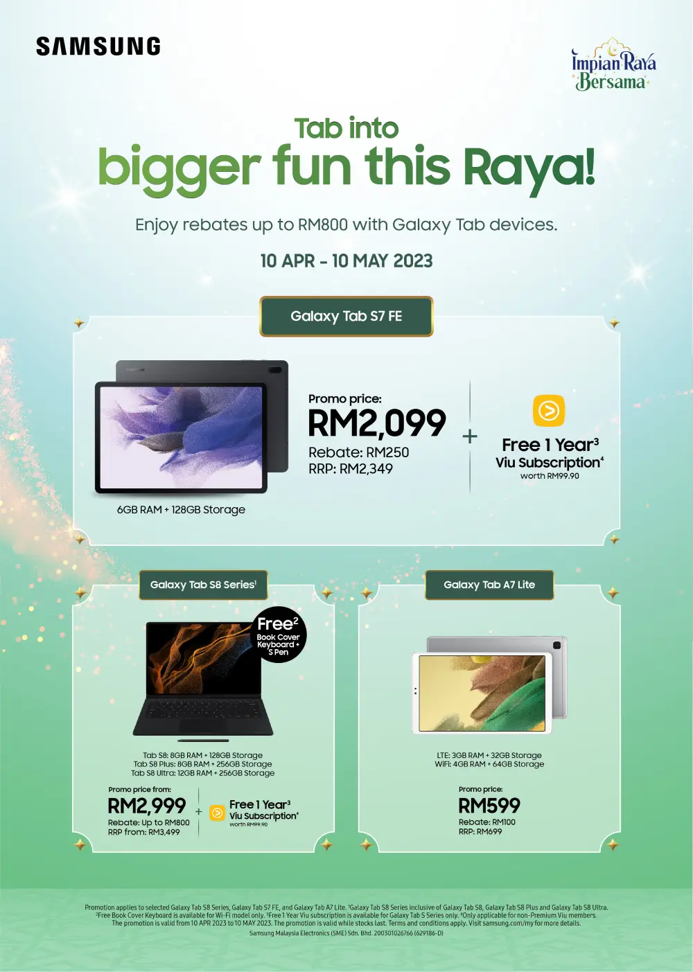 Bring Home the Galaxy Tab S7 FE with Raya Rebates