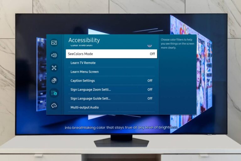 Accessibility Features for Vision and Hearing on 2023 Samsung TV