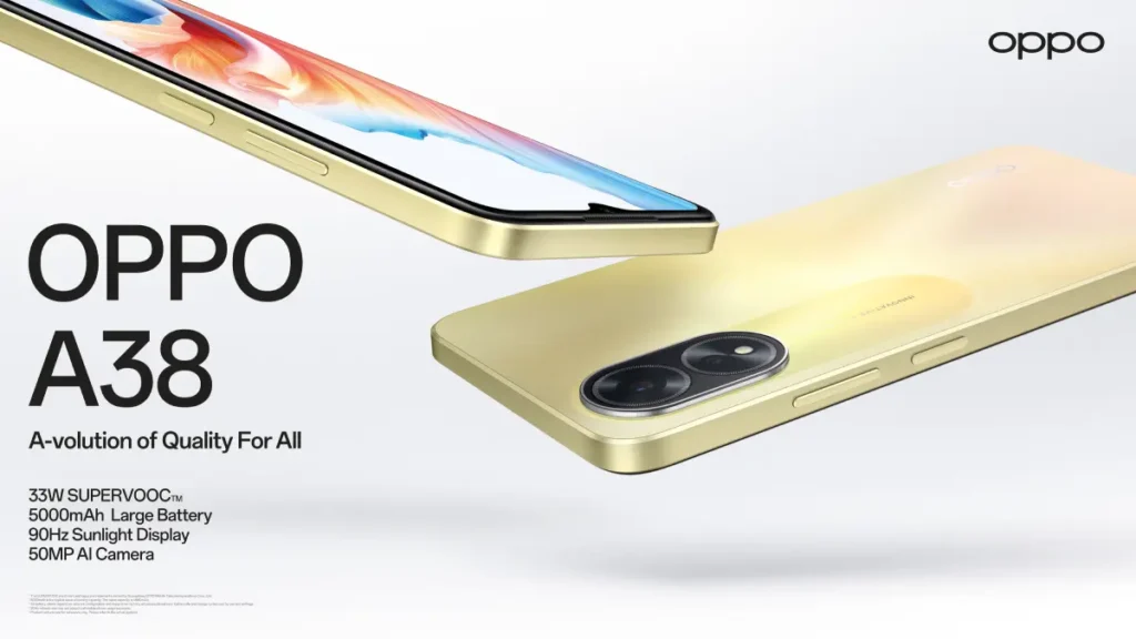 OPPO Launches the All-New OPPO A38 with Impressive 33W SUPERVOOC