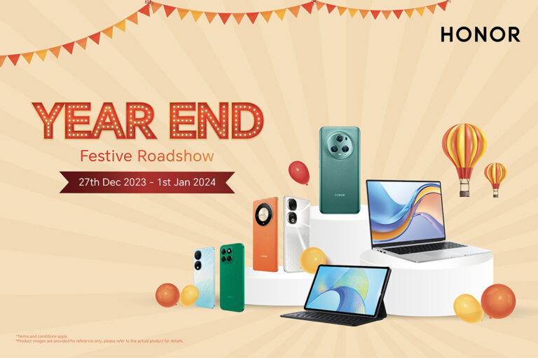 RM440,000 Worth of Free Gifts and Prizes Awaits You at HONOR Year End Festive Roadshow
