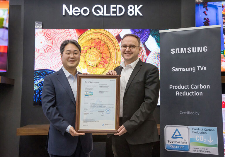 Samsung Earns Sustainability Recognition for TVs – TÜV Rheinland, 2024 Models