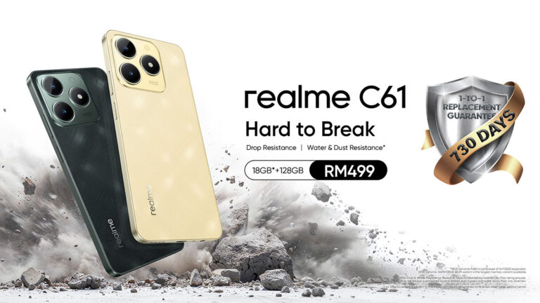 realme C61 Launched with RM499 Price Tag, 730-Day Warranty