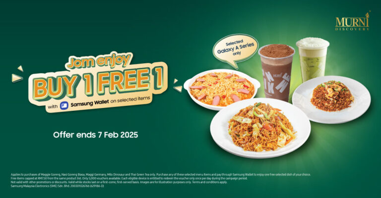 Jom Buy 1 Free 1 at Murni Discovery with Samsung Wallet