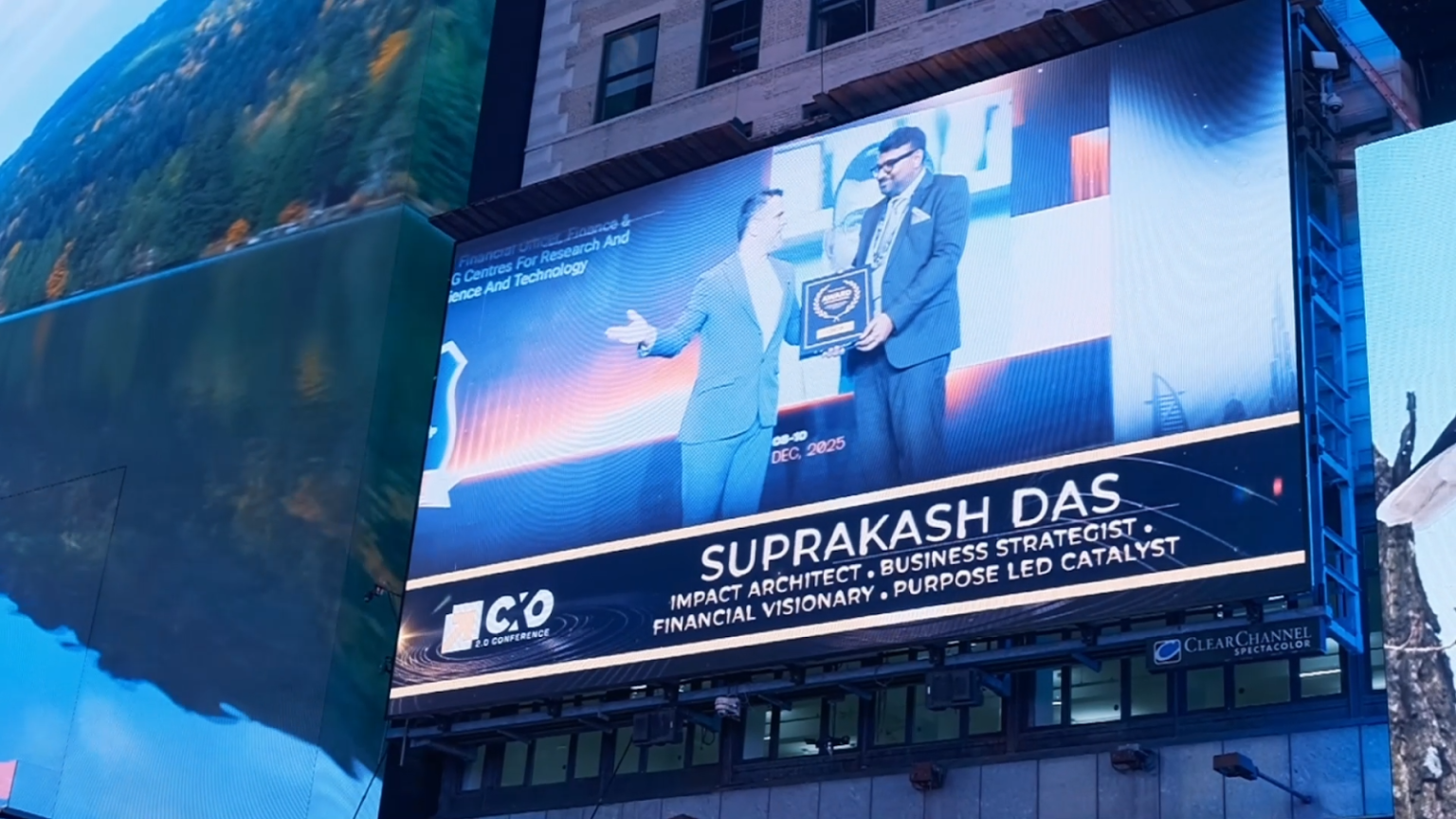 CXO 2.0 Conference Honoree Suprakash Das Celebrated In Times Square