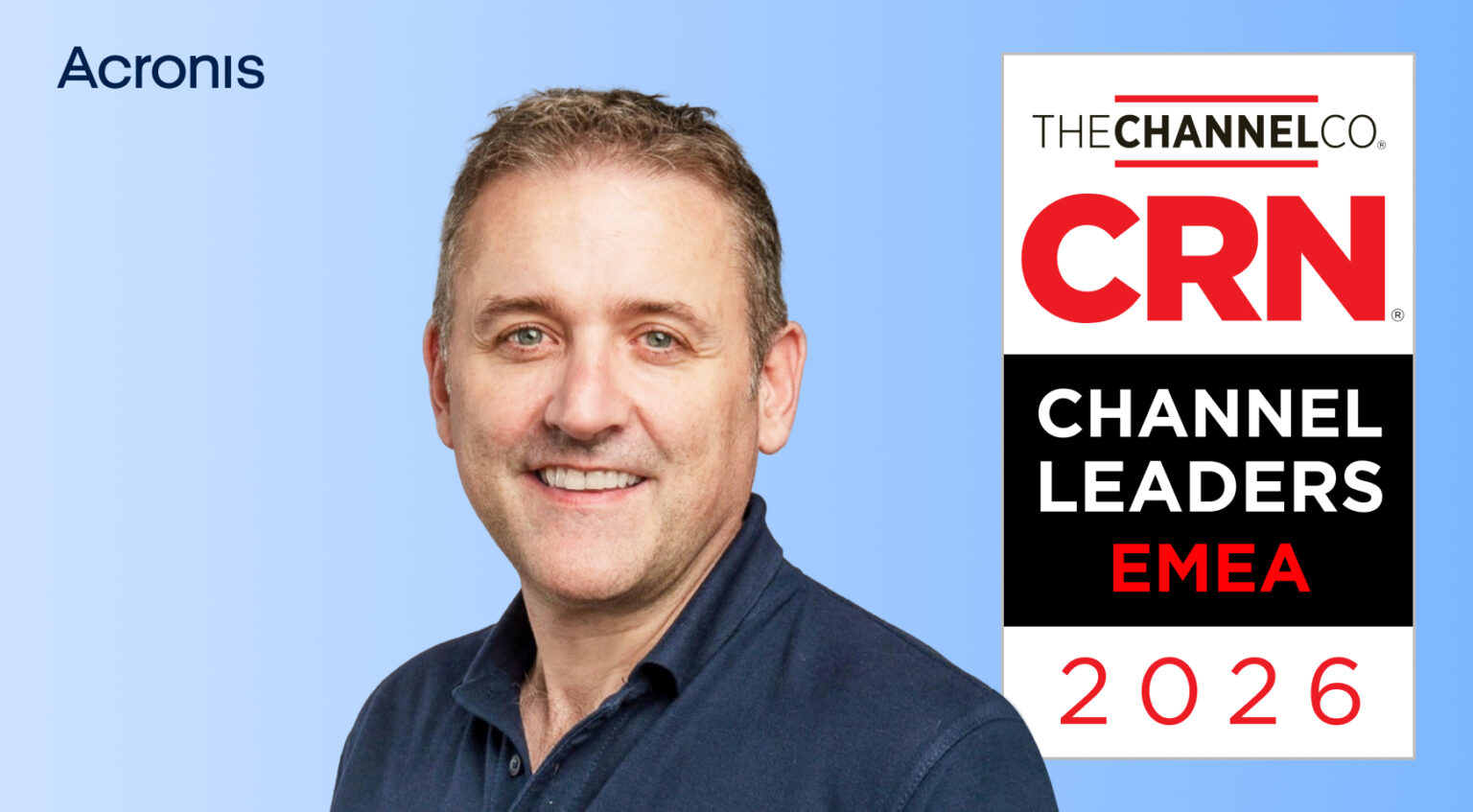 Ronan McCurtin of Acronis Honored as a 2026 CRN EMEA Channel Leader