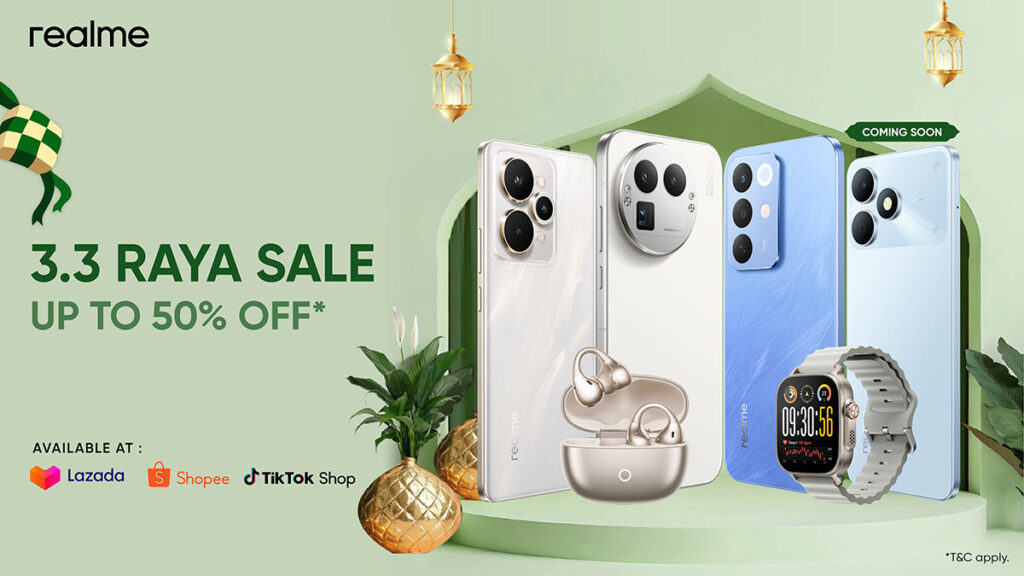 Celebrate Hari Raya with realme! Snag up to 50% off during the Double Digit Raya Sale