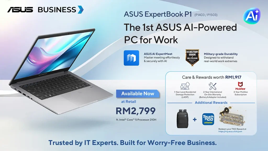 ASUS ExpertBook P1 Hits Malaysia