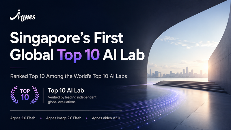 Singapore’s Agnes AI Named a Top 10 AI Lab for the Third Consecutive Benchmark — and Leads on Price Singapore's Agnes AI Named a Top 10 AI Lab for the Third Consecutive Benchmark — and Leads on Price