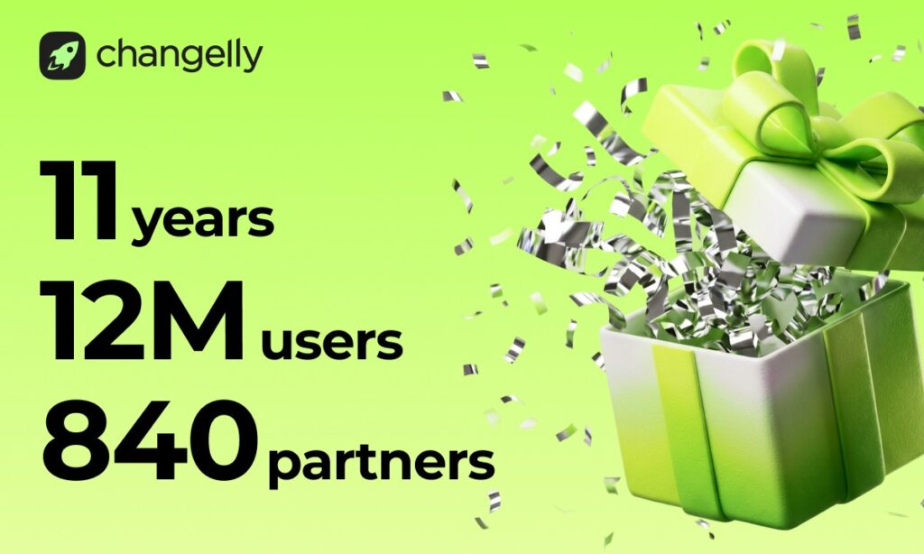 Changelly Turns 11, Reaches 12 Million Users, and Expands Global Partner Network