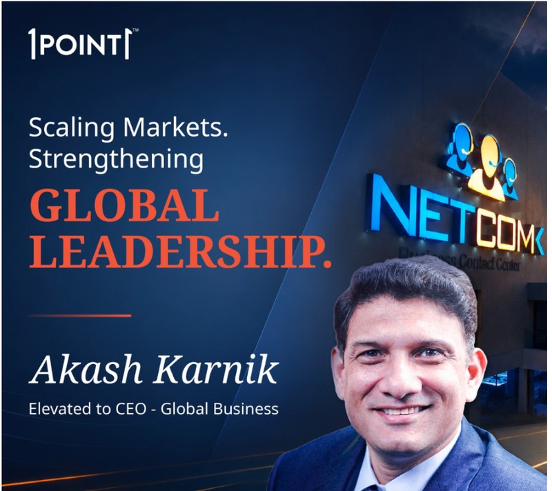 1Point1 Solutions Elevates Akash Karnik To CEO - Global Business As Global Expansion Accelerates