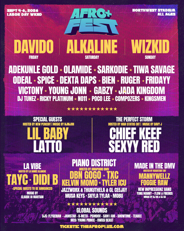 Davido, Alkaline & Wizkid to Headline Afro Plus Fest 2026 Davido, Alkaline & Wizkid to Headline Afro Plus Fest 2026
