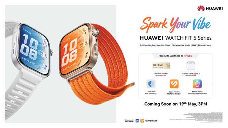Huawei Debuts the WATCH FIT 5, FreeClip 2 in Berry Purple, and a Diamond-Studded Ultimate Design