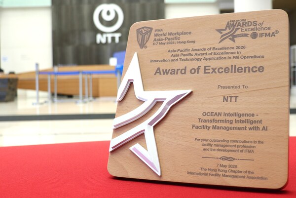 NTT Com Asia's OCEAN Intelligence™ Recognized with IFMA Asia Pacific Award of Excellence for Pioneering AI-Driven Facility Management