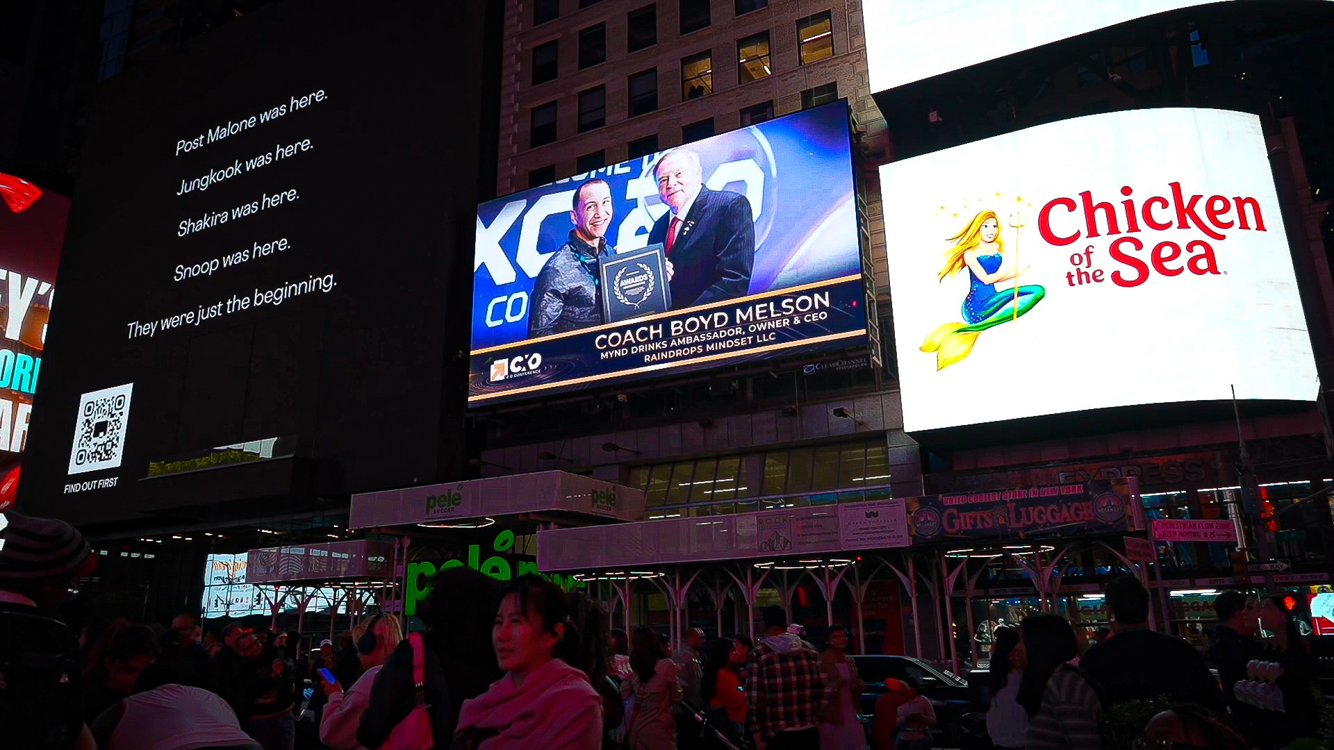 CXO 2.0 Conference Honoree Coach Boyd Melson Gains International Spotlight In Times Square