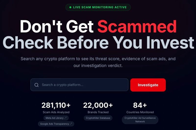 CryptoKiller Launches Real-Time Global Database to Expose Crypto Trading Fraud