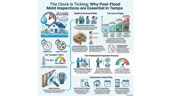 Mold Inspection After Tampa Flood Or Water Damage? Expert Guide Released