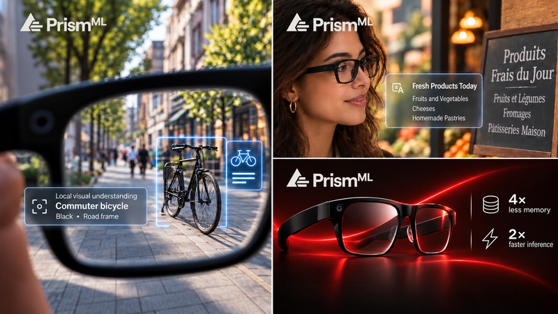 PrismML Brings 1-Bit Bonsai Models To AI Smart Glasses Powered By Snapdragon
